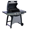 Grill de gas de 3 focs amb cremador lateral